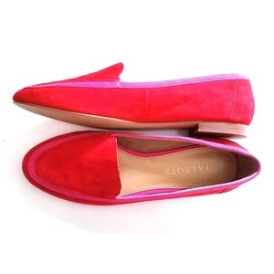 Talbots Red Leather Loafers NWOT